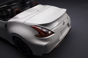 The rear of the new 370Z Concept predominantly features this carbon-fiber spoiler.  