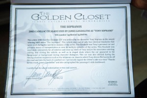 Cadillac_Escalade_Sopranos_Gandolfini_Certificate