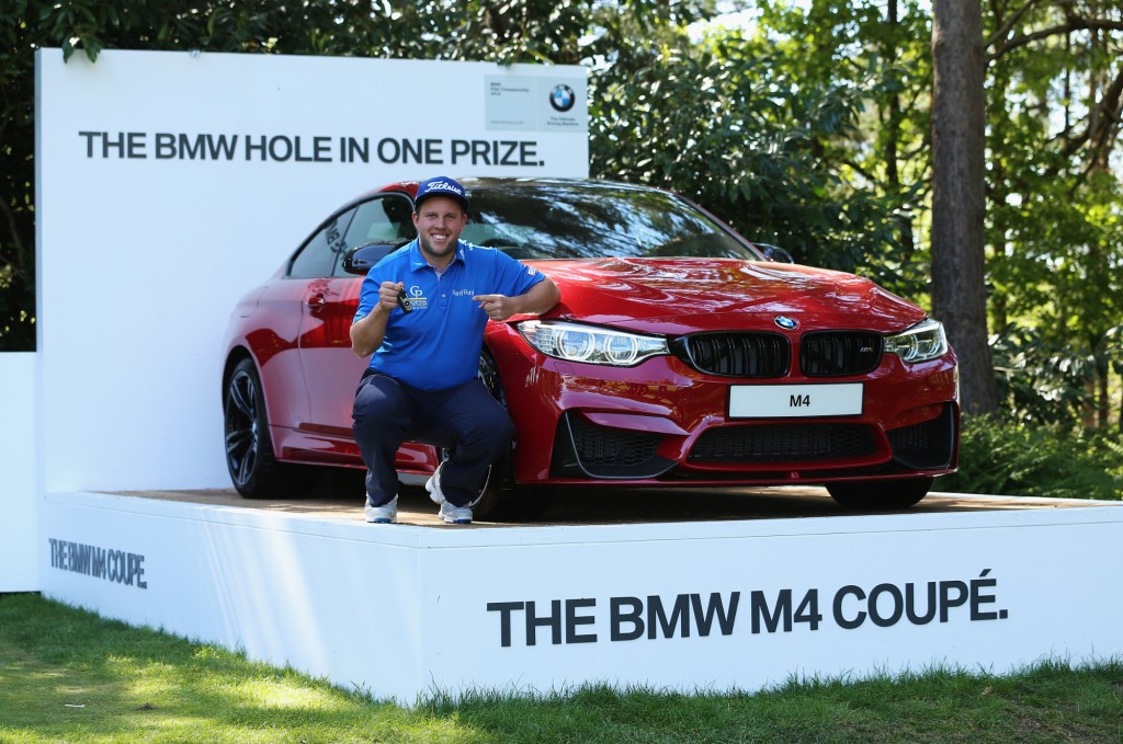Pro golfer Andrew Johnston wins a BMW M4 with a hole in one